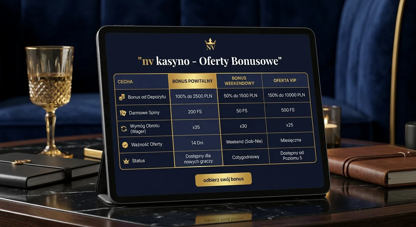 Tabela porównawcza bonusów mobilnych w NV Casino