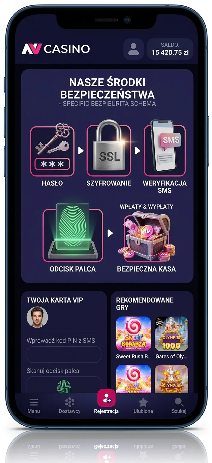 Schemat zabezpieczeń logowania w NV Casino